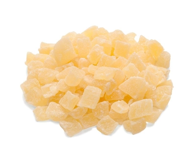 Pineapple cubes 8-10 mm, candied