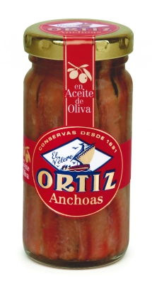 Anchovy fillets in olive oil (gold) Ortiz