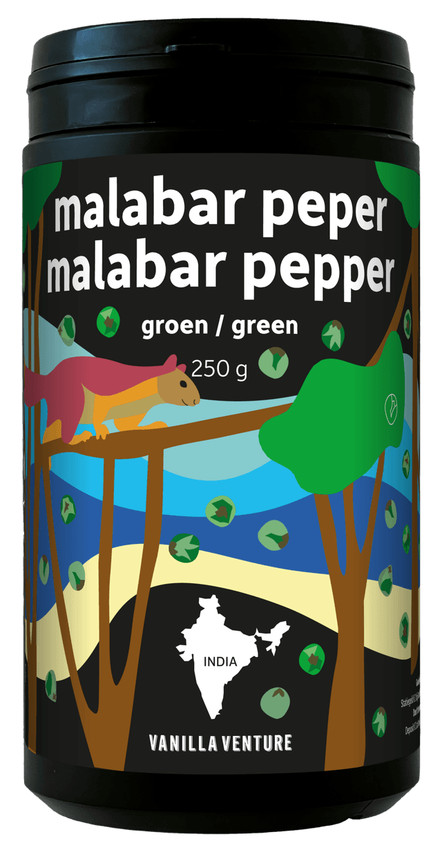 Groene Malabar peper gedroogd BUS