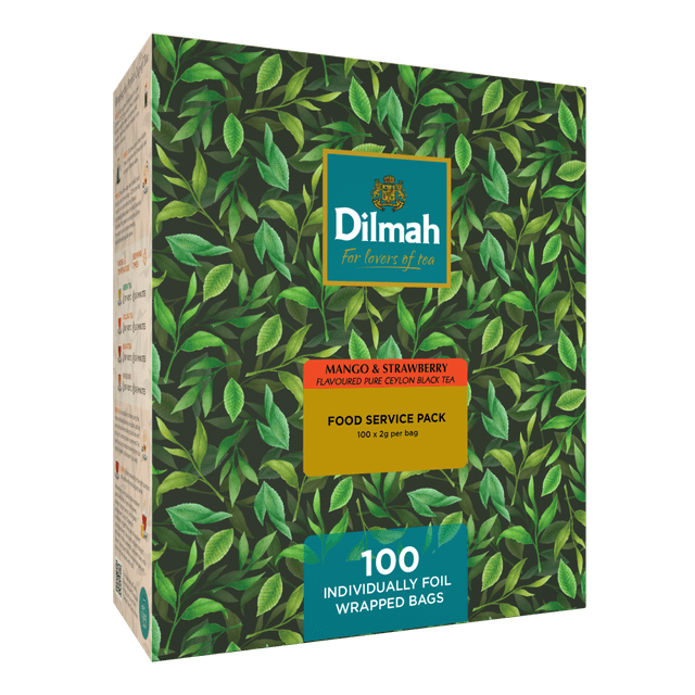 Mango & Strawberry | 100 Wrapped Tea Bags | Fun Tea