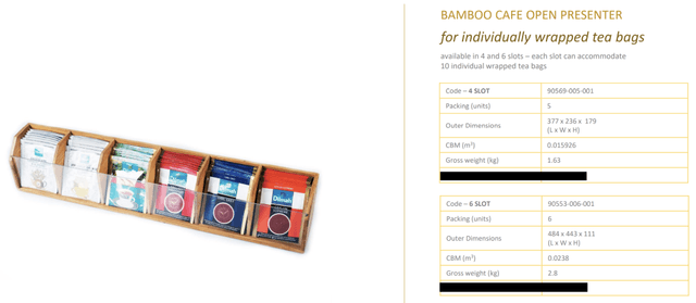 Bamboo Specialty Open Presenter 6 slots