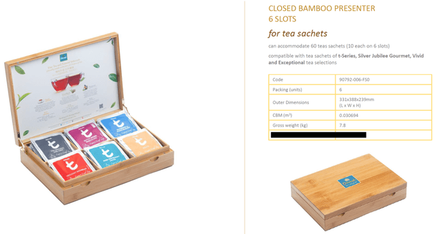 Bamboo t-Series Sachet Presenter 6 slots
