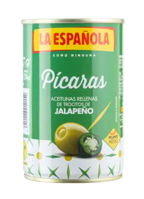 Groene olijven met Jalapeno tripack mini-bar La Española